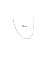 Collar cadena grumetta Plata de ley solida 3 mm 40 cm Collar cadena grumetta plata de ley solida colgante