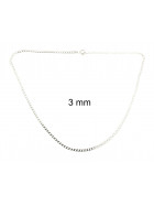 Collar cadena grumetta Plata de ley solida 5,5 mm 50 cm Collar cadena grumetta plata de ley solida