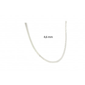 Collana catena grumetta 925 argento 7 mm 45 cm oumo donna