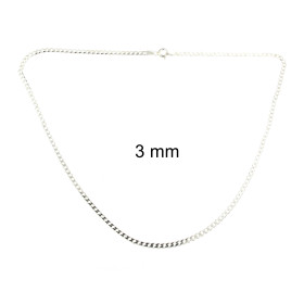 Collana catena grumetta 925 argento 10 mm 55 cm oumo donna
