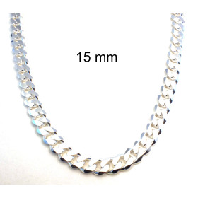 Collana catena grumetta 925 argento 10 mm 55 cm oumo donna