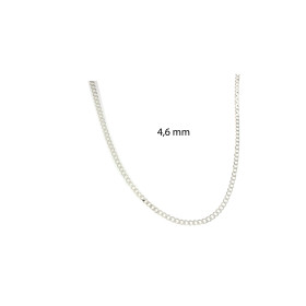 Collar cadena grumetta Plata de ley solida 15 mm 55 cm Collar cadena grumetta plata de ley solida