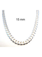 Panzerkette 925 Silber 19 mm 60 cm Halskette Herren Männer Kette Damen Schmuck