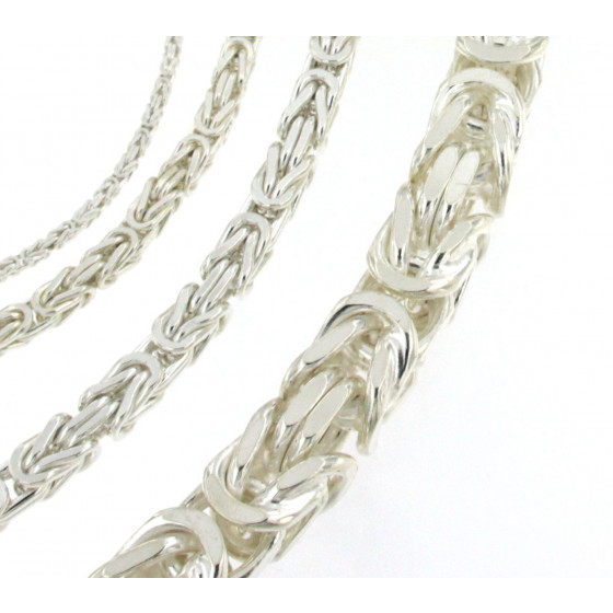 Byzantine Chain Necklace Or Bracelet Solid Sterling Silver Men Women Gift Jewellery From Factory tendenze ITALY