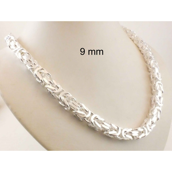 Necklace Byzantine Chain Solid Sterling Silver