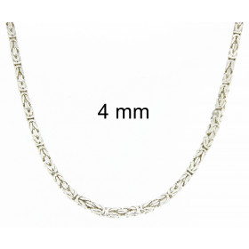Necklace Byzantine Kings Chain Solid Sterlingsilver 3 mm 75 cm