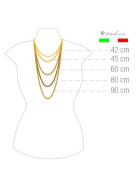 Necklace Byzantine Kings Chain Solid Sterlingsilver 3 mm 75 cm