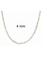 Necklace Byzantine Kings Chain Solid Sterlingsilver 4 mm 55 cm