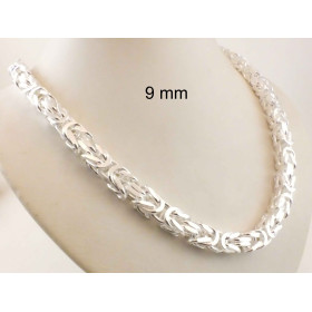 Collana catena bizantina 925 argento massiccio 5 mm 70 cm