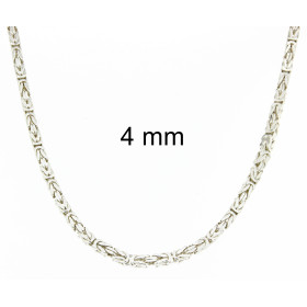 Collana catena bizantina 925 argento massiccio 6 mm 70 cm