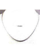 Collana catena bizantina 925 argento massiccio 6 mm 70 cm