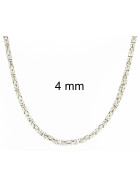Collana catena bizantina 925 argento massiccio 6 mm 70 cm