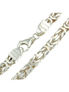 Collana catena bizantina 925 argento massiccio 6 mm 70 cm