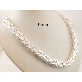 Necklace Byzantine Kings Chain Solid Sterlingsilver 8 mm 70 cm