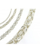 Collar cadena bizantina 925 plata solida 11 mm 60 cm