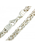 Collar cadena bizantina 925 plata solida 11 mm 80 cm