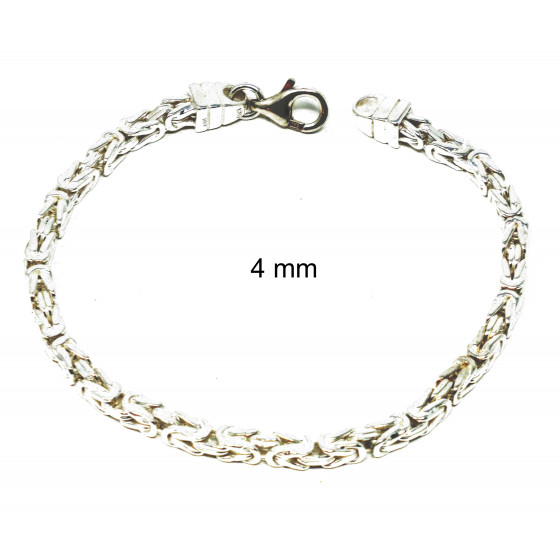 Königsarmband Silber 4,5mm breit Länge frei wählbar KA0045 925 Silberarmband 