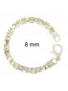 Bracelet chaine Byzantine Royale 925 argent  2 mm 15 cm
