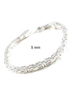 Bracciale bizantino argento 925 6 mm 22 cm