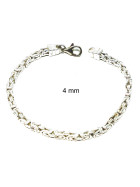 Bracciale bizantino argento 925 8 mm 19 cm