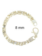 Bracciale bizantino argento 925 8 mm 19 cm