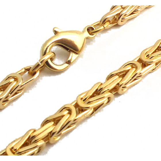 Collar cadena Bizantina chapado en oro o doublé