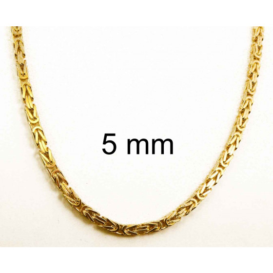 Necklace Byzantine Chain Gold Plated or Doublé
