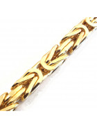 Bracelet Kings Byzantine Chain Gold Plated or Doublé
