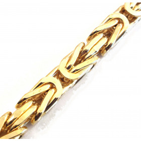 Bracelet Kings Byzantine Chain Gold Plated 10 mm 21 cm