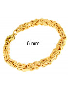 Bracelet Kings Byzantine Chain Gold Plated 10 mm 23 cm