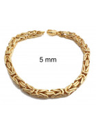 Bracelet Kings Byzantine Chain Gold Doublé 10 mm 25 cm