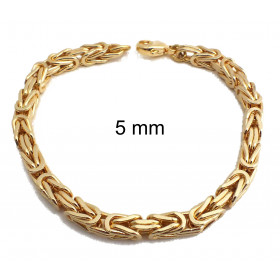 Bracelet Royale Byzantine Chaine or doublé 10 mm 27 cm