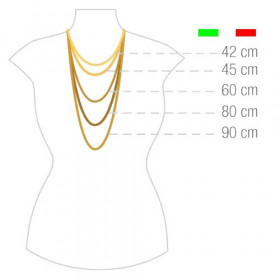 Kaffebohnenkette vergoldet Goldkette 5,5mm breit, 42cm lang