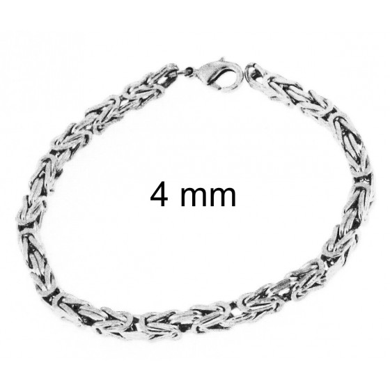 Bracelet Kings Byzantine Chain Silver Plated