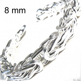 Königs-Armband versilbert 2,4 mm breit, 16 cm lang