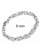 Pulsera Bizantina Cadena chapada en plata 8 mm 19 cm