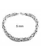 Bracciale Bizantina Chaine placcato argento 8 mm 23 cm