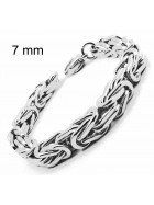 Bracelet Kings Byzantine Chain Silver Plated 8 mm 23 cm