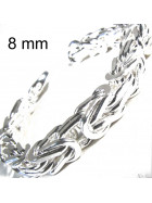 Bracelet Kings Byzantine Chain Silver Plated 8 mm 23 cm