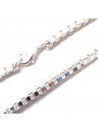 Collana catena Veneziana placcato argento 4 mm 55 cm