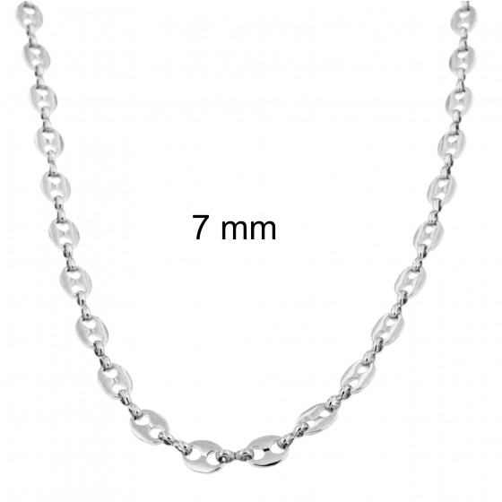 NECKLACE MARINER CHAIN Silver Plated Men Women Gift New Jewellery From ITALY