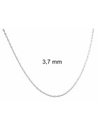 Collar cadena Marina chapada en plata 3,7 mm, 40cm