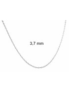 Necklace Coffee Bean Chain Silver Plated 3,7 mm 50 cm