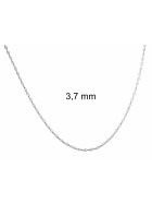 Necklace Coffee Bean Chain Silver Plated 5,5 mm 45 cm