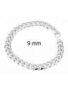 Curb Chain Bracelet Silver Plated 16,5 mm 20 cm Jewellery Men Women