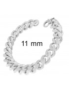 Bracciale grumetta placcato argento 16,5 mm 20 cm gioielli per uomini e donne