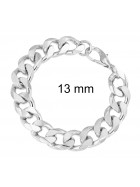 Curb Chain Bracelet Silver Plated 16,5 mm 20 cm Jewellery Men Women