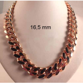 Curb Chain Necklace rosegold doublé 3 mm 40 cm