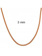 Curb Chain Necklace rosegold doublé 5,5 mm 50 cm