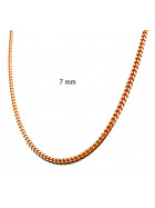 Collier chaine gourmette or rose doublé 5,5 mm 50 cm